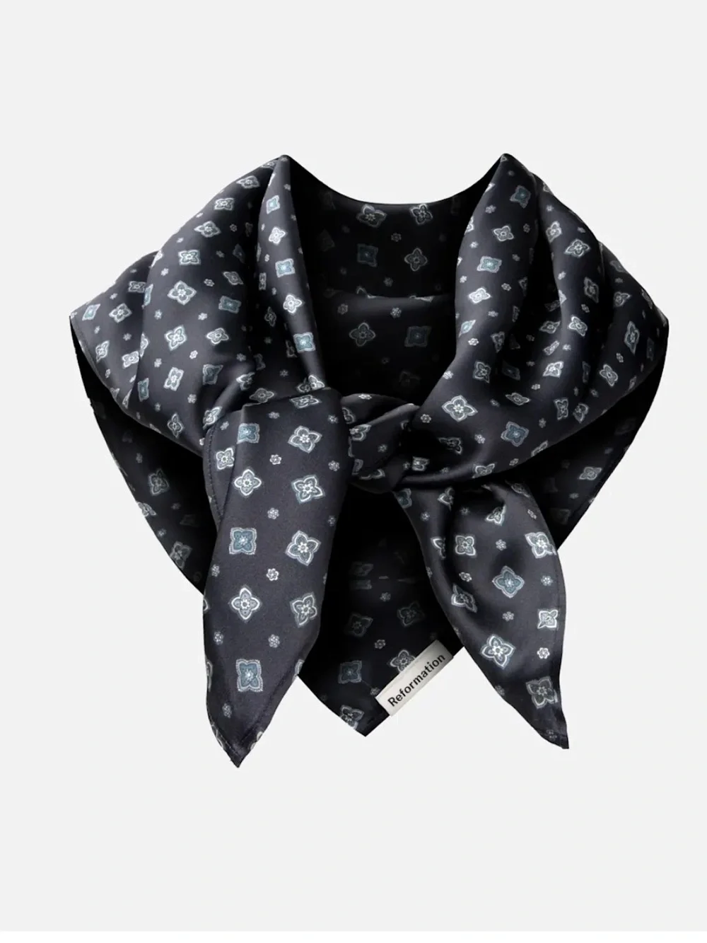 Reformation printed silk scarf